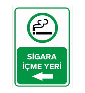 MIGNATIS - S*gara İçme Yeri Sol Ok Levhası - Sac Malzeme 25x35cm