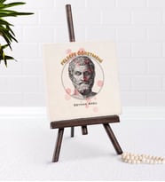 BK Gift Kişiye Özel Felsefe Öğretmeni Şovaleli Doğal Taş-1 (Beyaz)