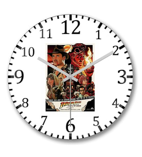 Indiana Jones Duvar Saati Bombeli Gercek Cam