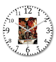 Indiana Jones Duvar Saati Bombeli Gercek Cam