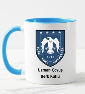 Türk Hava Kuvvetleri Uzman Çavuş Kupa Bardağı Mavi