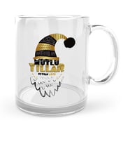 BK Gift Kişiye Özel Mutlu Yıllar Cam Kupa Bardak  7