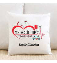 112 Acil Tıp Teknisyenine Özel İsimli Yastık