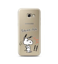 Snoopy Tasarımlı Süper Şeffaf Silikon Telefon Kılıfı Samsung A5 (2017)