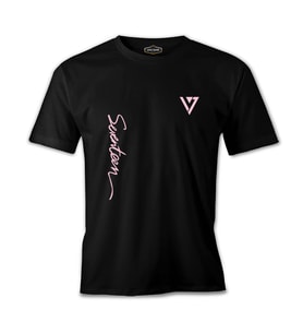 Seventeen - Logo Siyah Erkek Tshirt