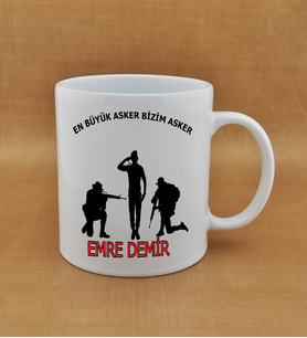 Kişiye Özel  Asker Baskılı Kupa
