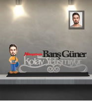 Kişiye Özel Fotoğrafçı Karikatürlü Kolay Yetişmiyor Ahşap Biblo Bay-1