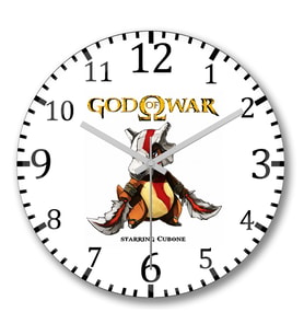 Cubone Kratos Duvar Saati Bombeli Gercek Cam