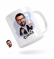 BK Gift Kişiye Özel Erkek Karikatürlü Beyaz Kupa Bardak-50
