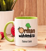 Orman Mühendisine Hediye Renkli Kupa Bardak