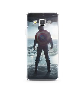 Kaptan Amerika Tasarım Süper Şeffaf Silikon Telefon Kılıfı Samsung A3 (2015)