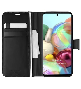 Microsonic Samsung Galaxy A71 Kılıf Delux Leather Wallet Siyah