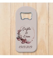 Pembe Gül Söz, Nişan, Nikah Hatırası Temalı Uzun (dik ) Açacak Magnet
