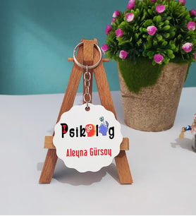 Psikolog Ahşap Anahtarlık