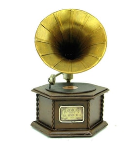 Dekoratif Metal Gramofon Kutu C0304