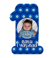 1 Yaşında Nazar Boncuğu Temalı 6X9 Magnet