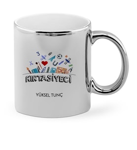 BK Gift Kişiye Özel Mesleki Kırtasiyeci Krom Kupa Bardak  1