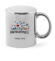 BK Gift Kişiye Özel Mesleki Kırtasiyeci Krom Kupa Bardak  1