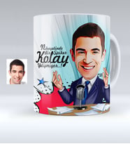 BK Gift Kişiye Özel Bay Spiker Karikatürlü Beyaz Kupa Bardak  1
