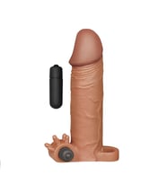 Lilitu Shop 4,5 cm Uzatmalı Realistik Titreşimli Penis Kılıfı Melez XTender