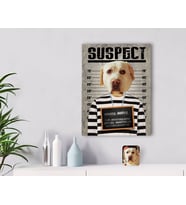 BK Gift Kişiye Özel Şüpheli Köpek Tasarımlı Kanvas Tablo 30x50cm
