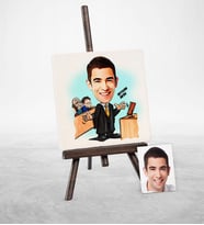 BK Gift Kişiye Özel Avukat Karikatür Şovaleli Doğal Taş  6