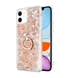 Microsonic Apple iPhone 11 Kılıf Glitter Liquid Holder Gold