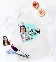 BK Gift Kişiye Özel Kolay Yetişmiyor Karikatür Beyaz Mutfak Önlüğü  3