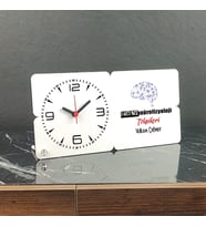 Elektronörofizyoloji Teknikeri Ahşap Masa Saati 001