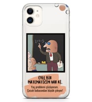 Apple iPhone 11 Kılıf Caps Matematik Arka Kapak Koruma Desenli Full Koruyucu