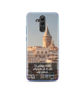 Galata Tasarımlı Süper Şeffaf Silikon Telefon Kılıfı Huawei Honor 20 Lite