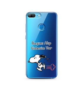 Snoopy Tasarımlı Süper Şeffaf Silikon Telefon Kılıfı Huawei Honor 9 Lite 