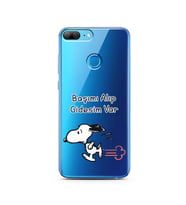 Snoopy Tasarımlı Süper Şeffaf Silikon Telefon Kılıfı Huawei Honor 9 Lite 