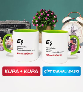 İkili Eş Kupa Bardak Yeşil
