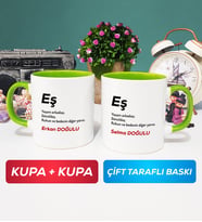 İkili Eş Kupa Bardak Yeşil