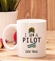 Pilota Hediye Beyaz Kupa Bardak