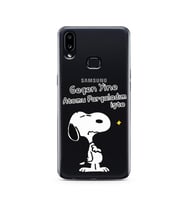 Snoopy Tasarımlı Süper Şeffaf Silikon Telefon Kılıfı Samsung A10s