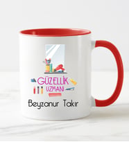 Güzellik Uzmanı Kupa Bardağı Kırmızı