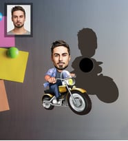 Kişiye Özel Erkek Karikatürlü Ahşap Magnet Model-4