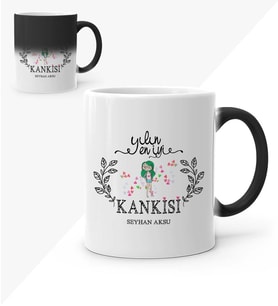 BK Gift Kişiye Özel Yılın En İyi Kankisi Sihirli Kupa Bardak