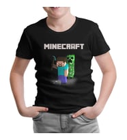 Minecraft - 7 Siyah Çocuk Tshirt