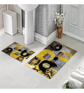 Banyo Halısı Ikili Klozet Takımı Kaymaz Tabanlı (60 xm x 100 cm + 40 cm x 60 cm) 