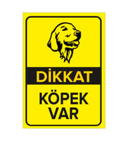 MIGNATIS - Dikkat Köpek Var Levhası Golden Retriever - Sac Malzeme 50x70cm