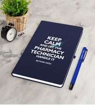 BK Gift Kişiye Özel Eczacı Teknisyeni Lacivert Defter Kalem Seti