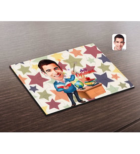 BK Gift Kişiye Özel Erkek Sınıf Öğretmeni Karikatürlü Ahşap Puzzle-1
