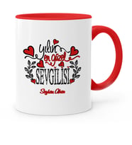 BK Gift Kişiye Özel Yılın En Güzel Sevgilisi Kırmızı Kupa Bardak