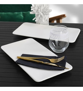 Keramika Mat Beyaz Siera Kayık Tabak 33 Cm 2 Adet
