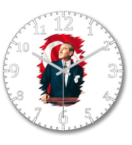 Mustafa Kemal Atatürk Saati Bombeli Gercek Cam-----Ücretsiz Kargo