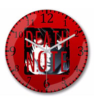 Death Note Logo Duvar  Saati Bombeli Gercek Cam