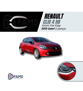 Renault Clio 4 HB Krom Far Çerçevesi 2 Prç. 2012-2016  P.Çelik
